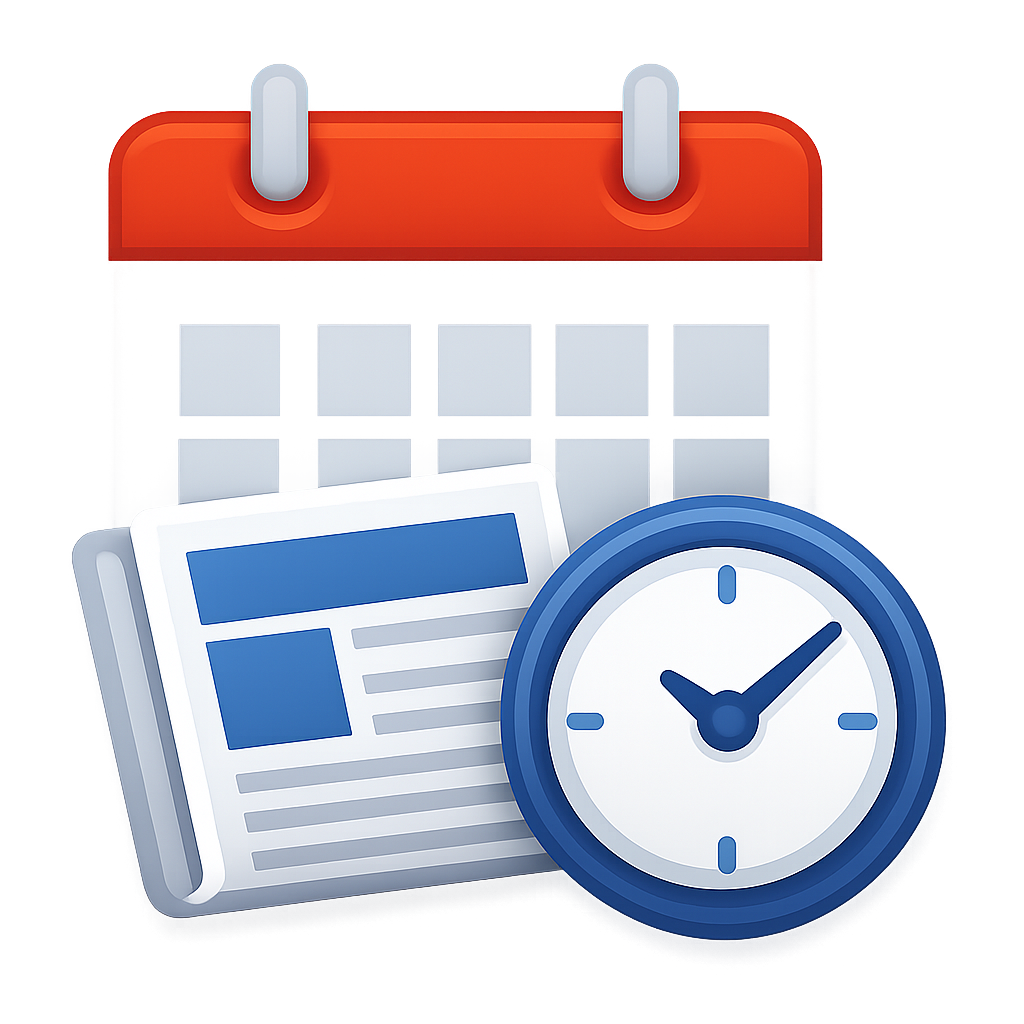 Schemalägga nyheter